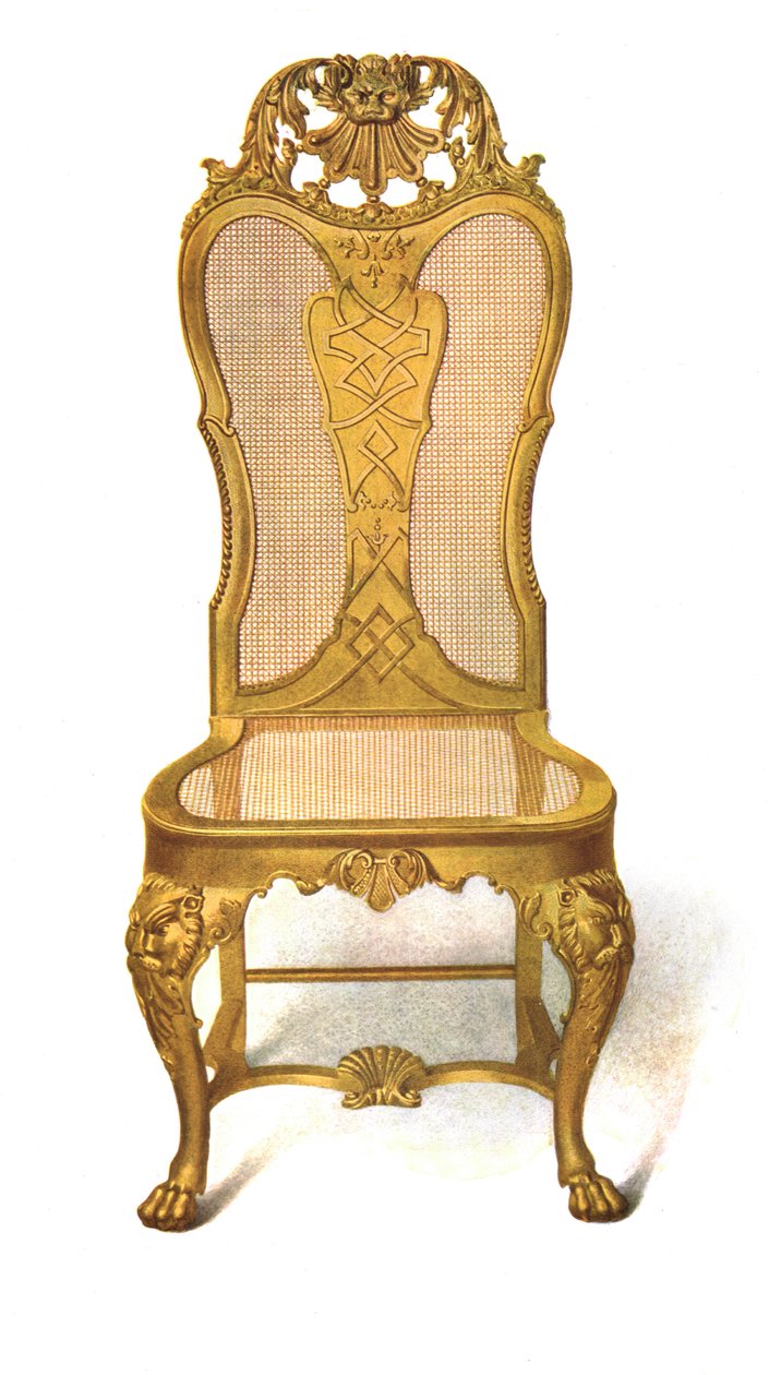 Gilt Cane Chair by Shirley Charles Llewellyn Slocombe