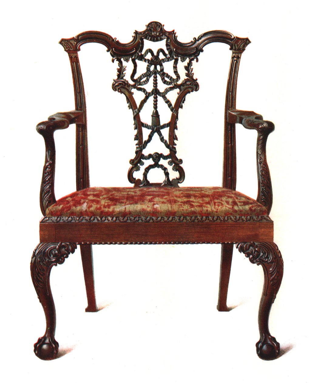 Mahogany ribbon back chair by Shirley Charles Llewellyn Slocombe