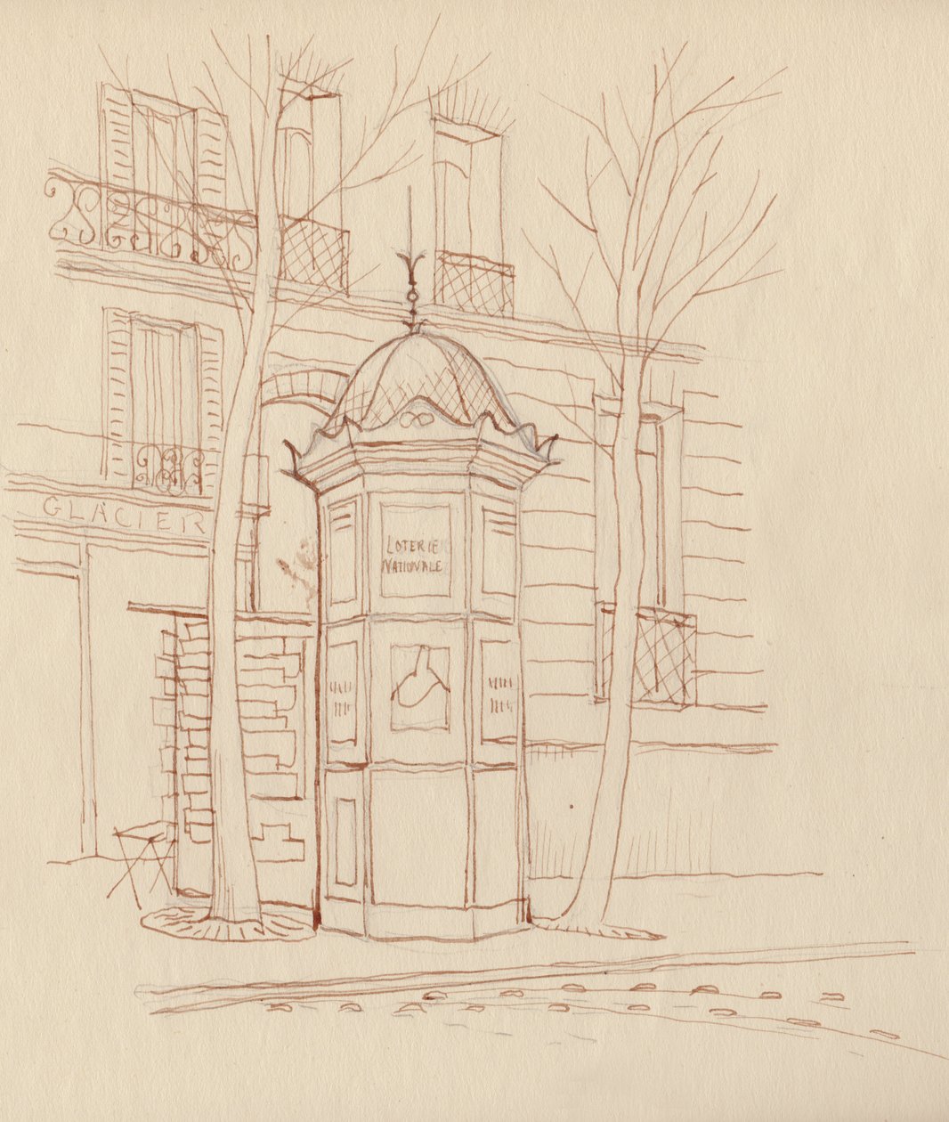 Advertising Column, Paris, France by Shirley Markham