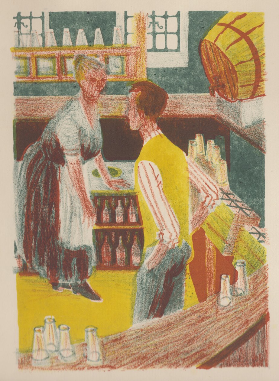 Behind the bar, 1952 by Shirley Markham