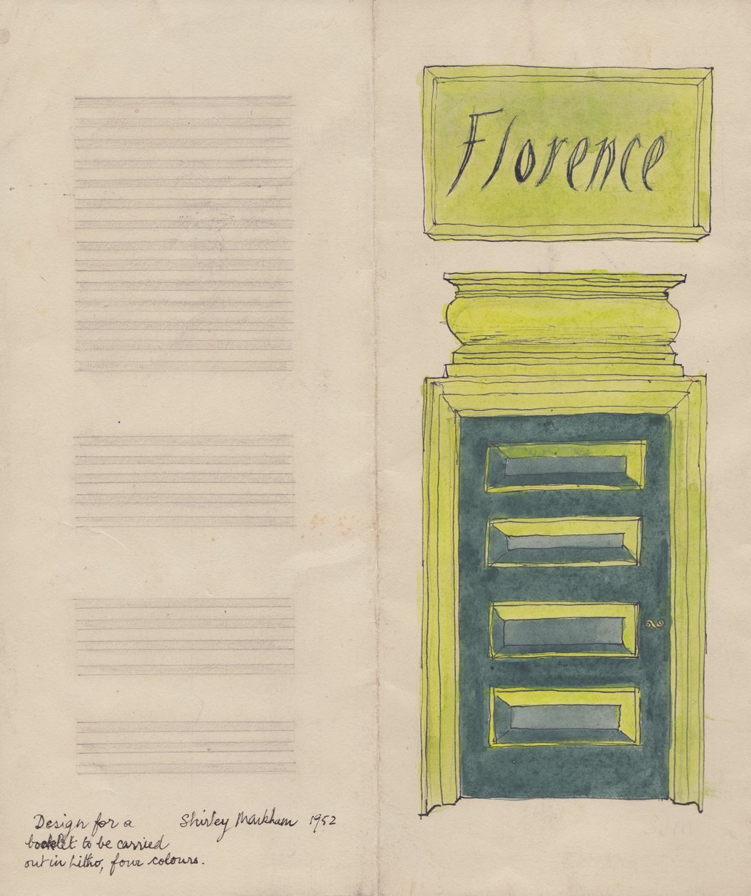 Florence leaflet by Shirley Markham