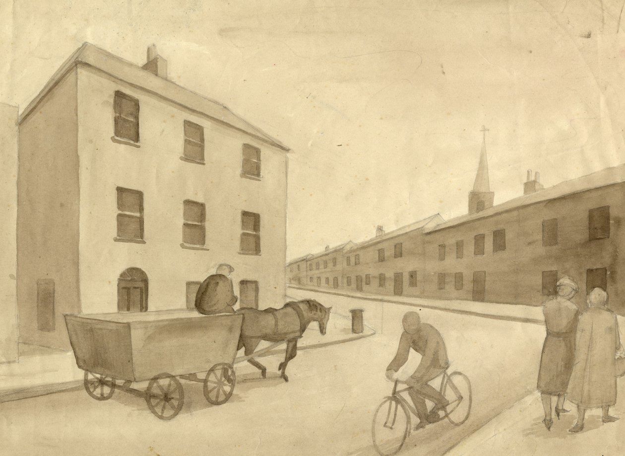 Monochrome Street Scene by Shirley Markham