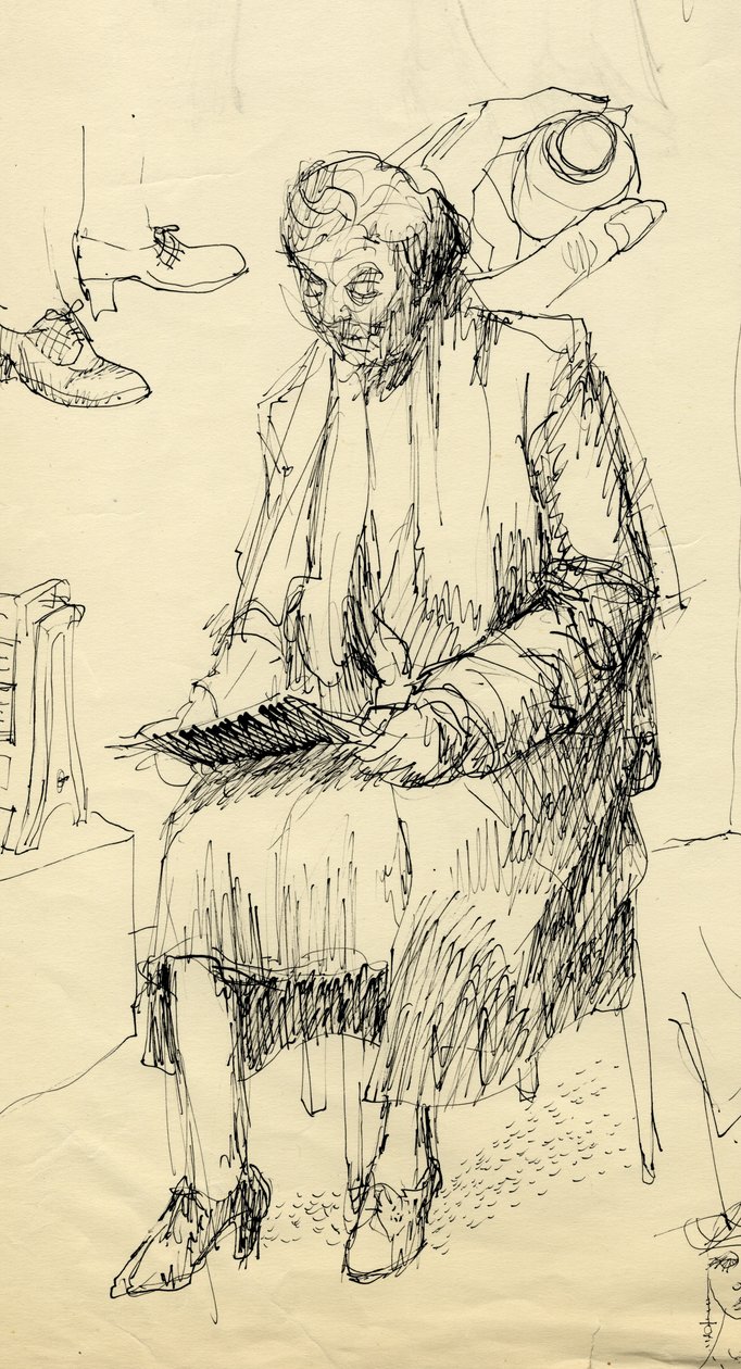 Seated woman reading by Shirley Markham