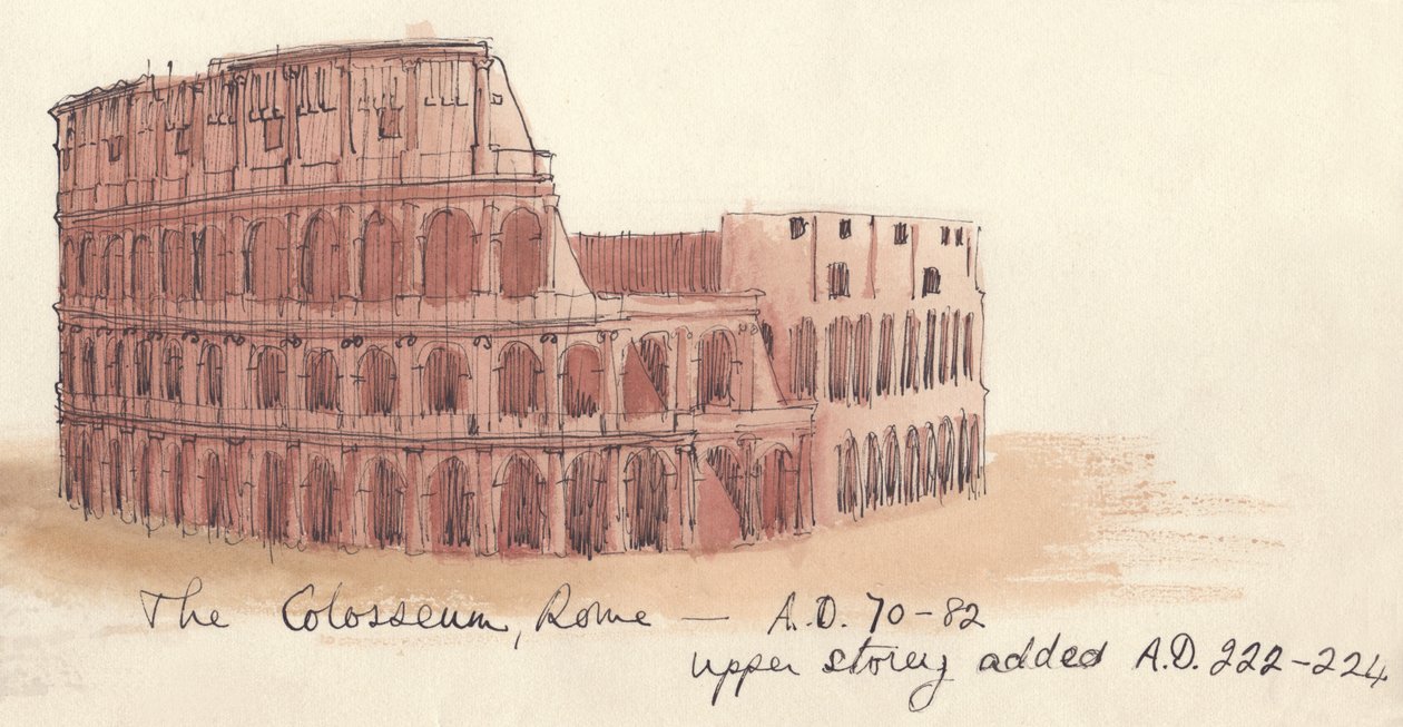 The Colosseum, Rome - AD 70-82 by Shirley Markham