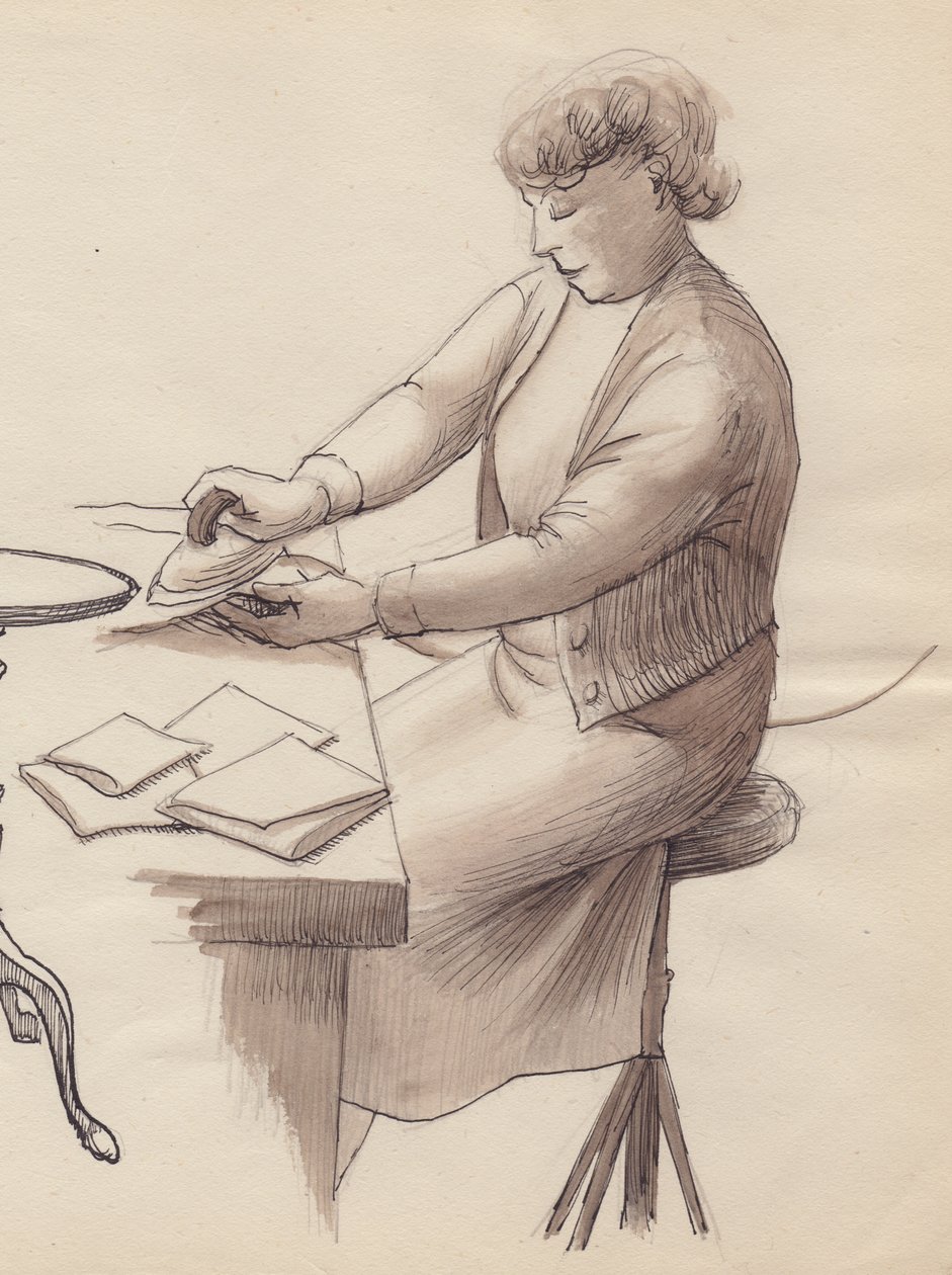 Woman ironing by Shirley Markham