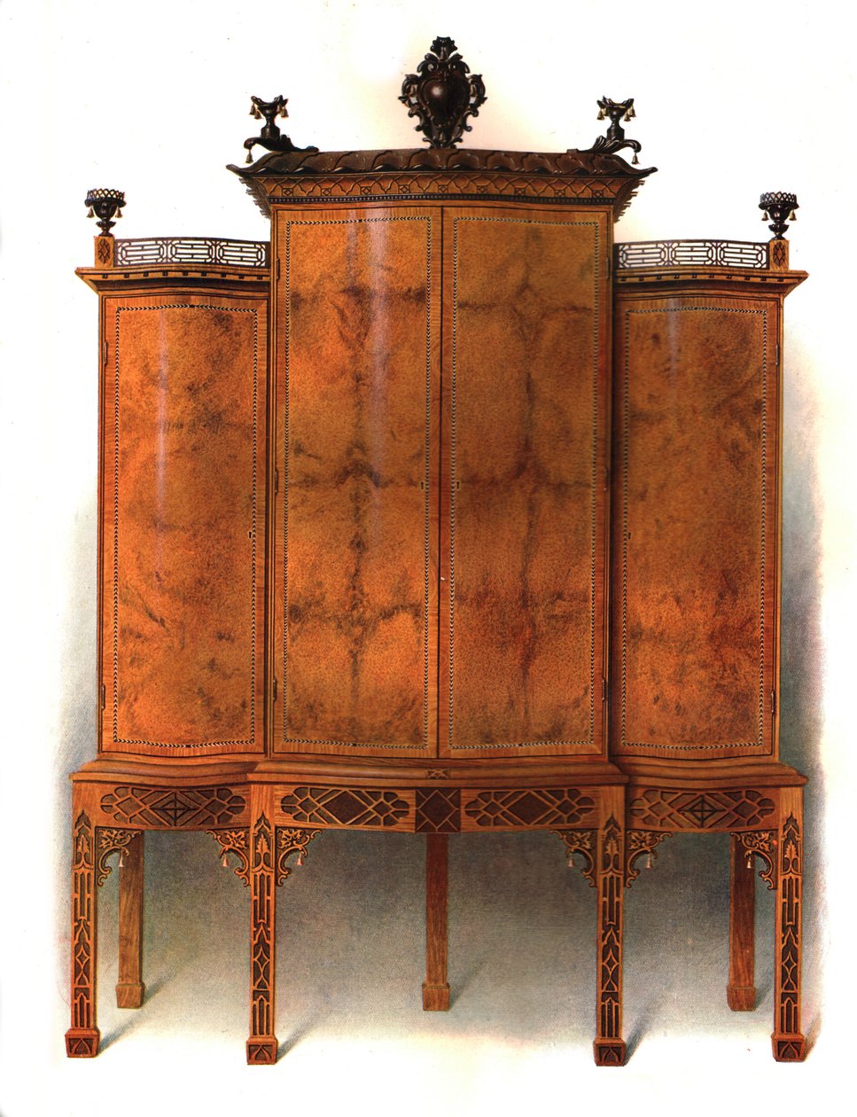Amboyna and Rosewood Cabinet, 1906 by Shirley Charles Llewellyn Slocombe