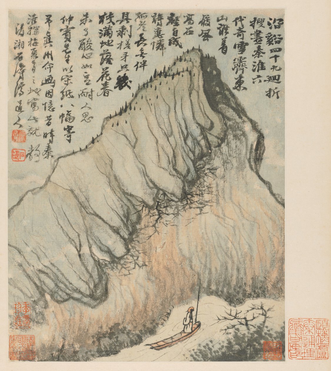 Reminiscences of Qinhuai River by Shitao
