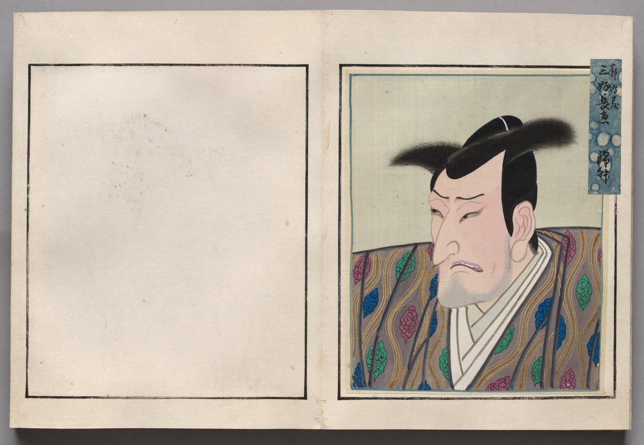 Leaf from Album of Actor Portraits by Shorakusai