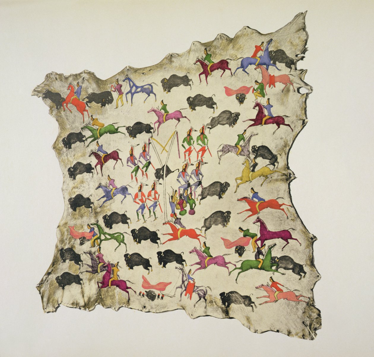 Buffalo hunt by Shoshone Katsikodi School