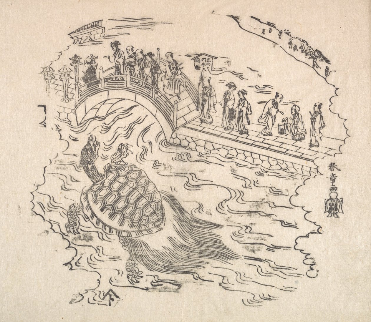 Ceremony of Worshipping Benten at Shinabazu Temple, 18th century by Shunsho