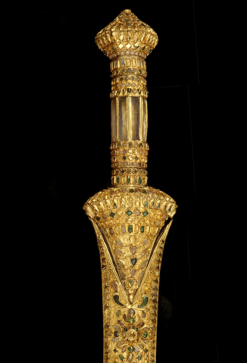 Royal sword hilt, late 14th century by Siamese School