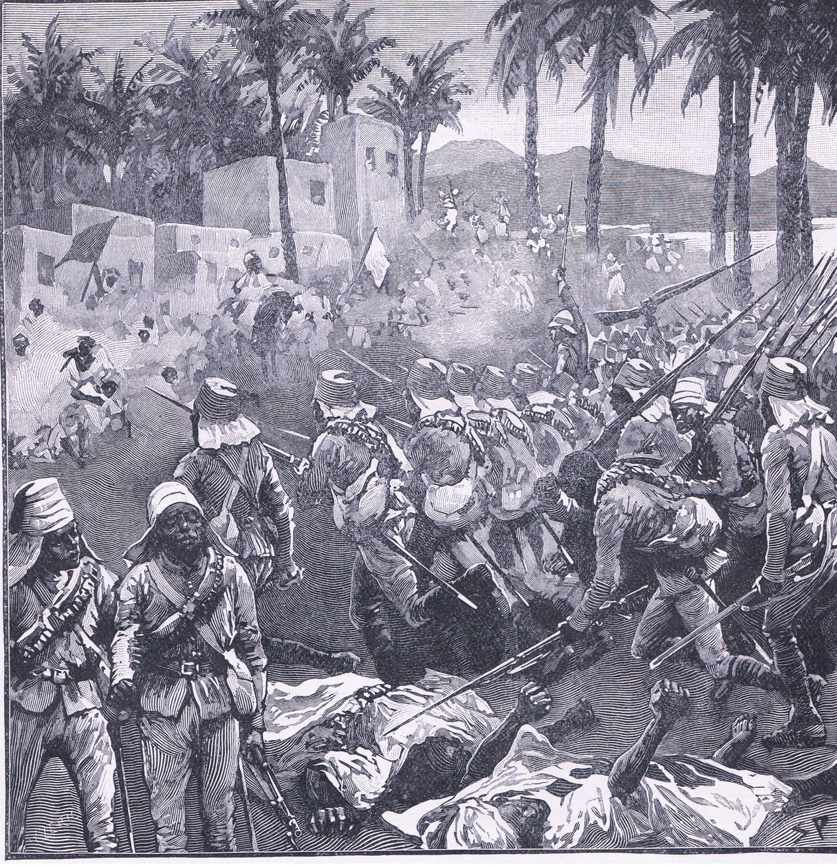Storming Firket, illustration from Cassell