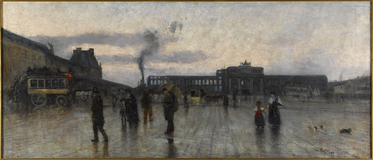 The Ruins of the Tuileries and the Place du Carrousel by Siebe Johannes Ten Kate
