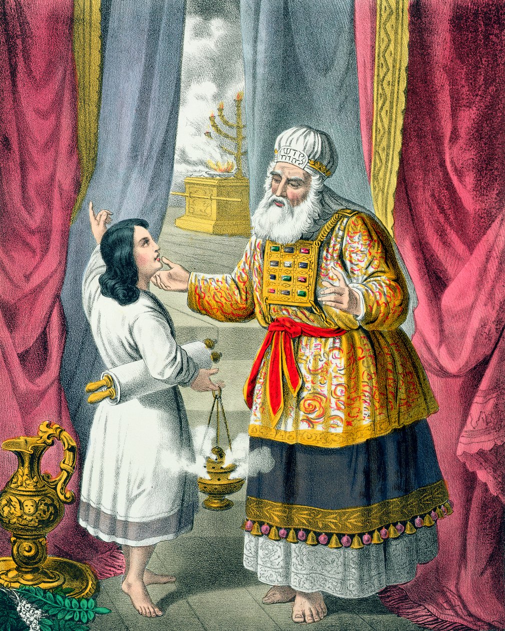 Eli Questioning Samuel Regarding His Vision by Siegfried Detlev Bendixen