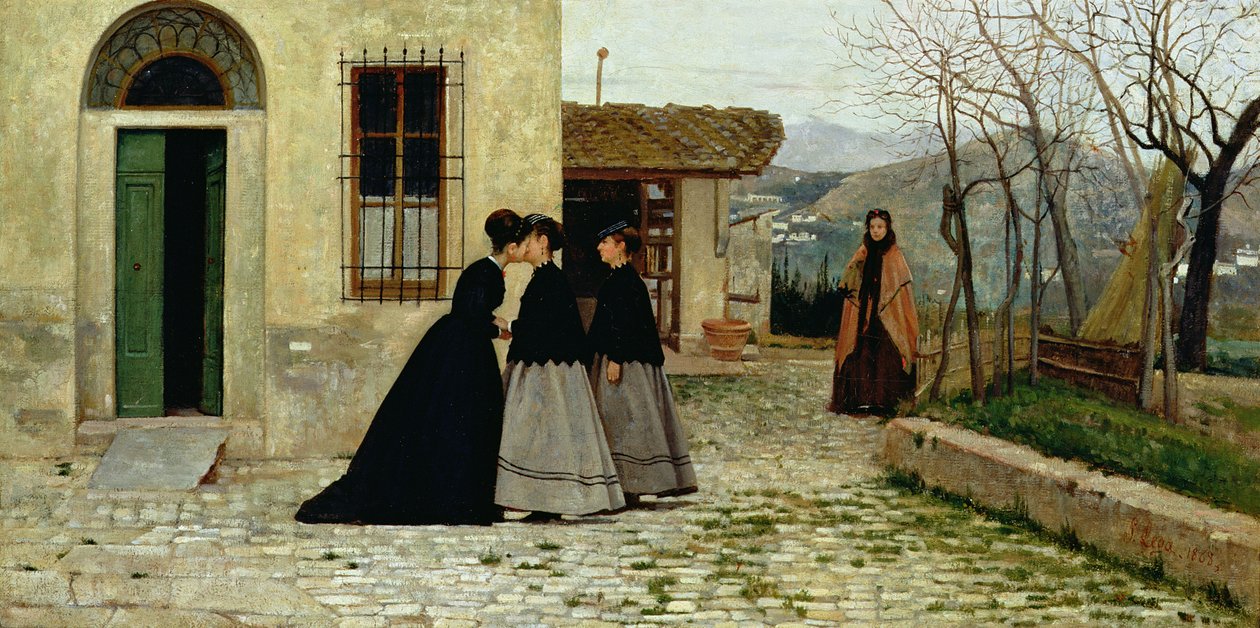 The Visit, 1868 by Silvestro Lega