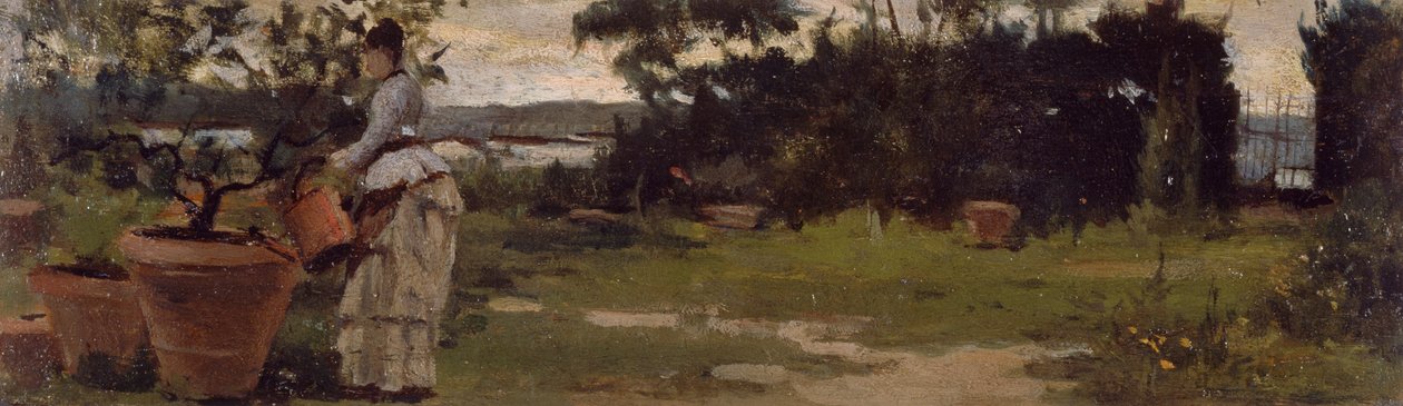 Garden at Bellariva by Silvestro Lega