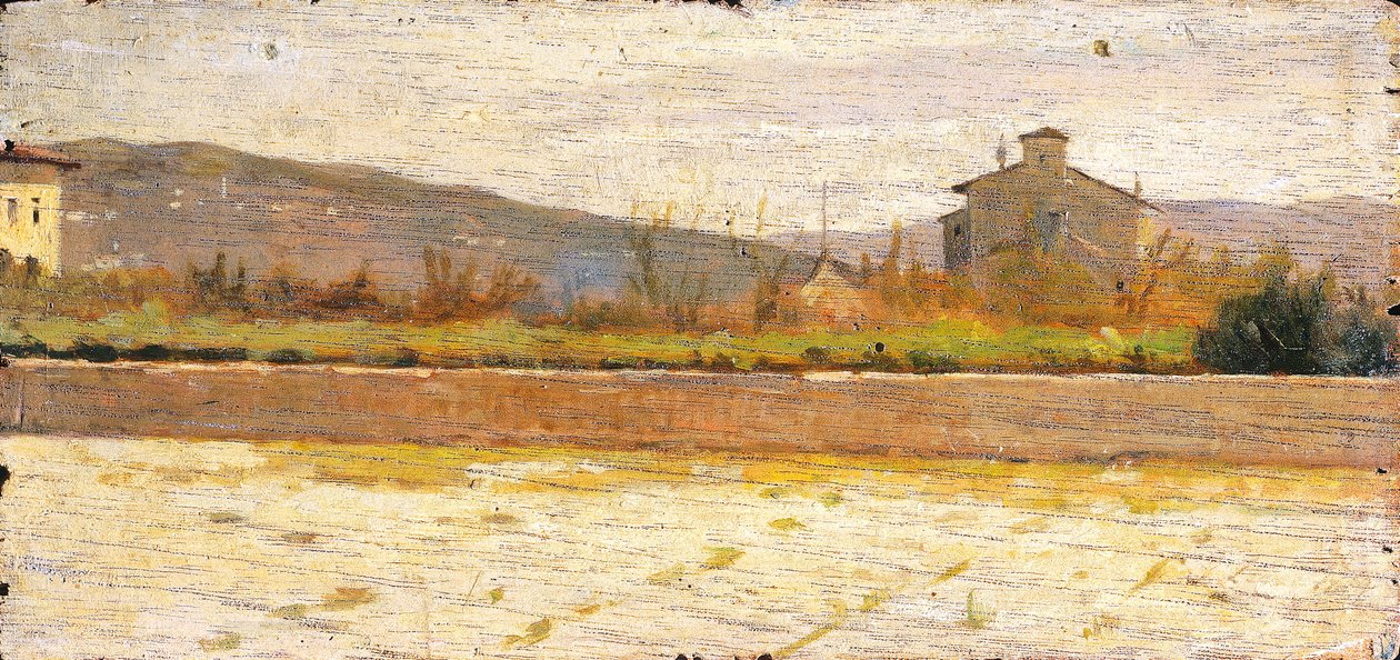 Landscape of Modigliana by Silvestro Lega