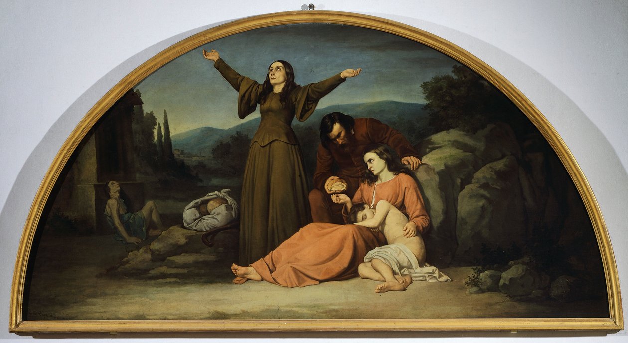 Lunette of Famine by Silvestro Lega