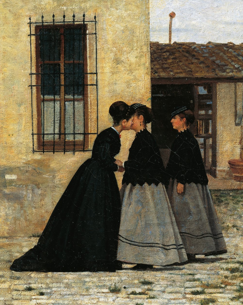 The Visit (detail) by Silvestro Lega