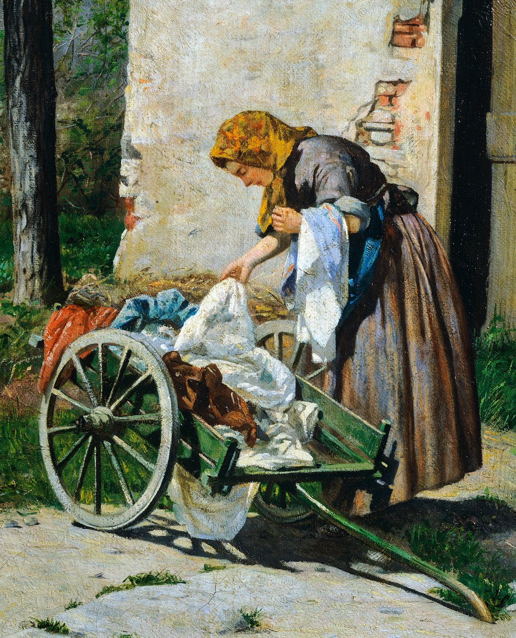 Washerwomen near Florence by Silvestro Lega