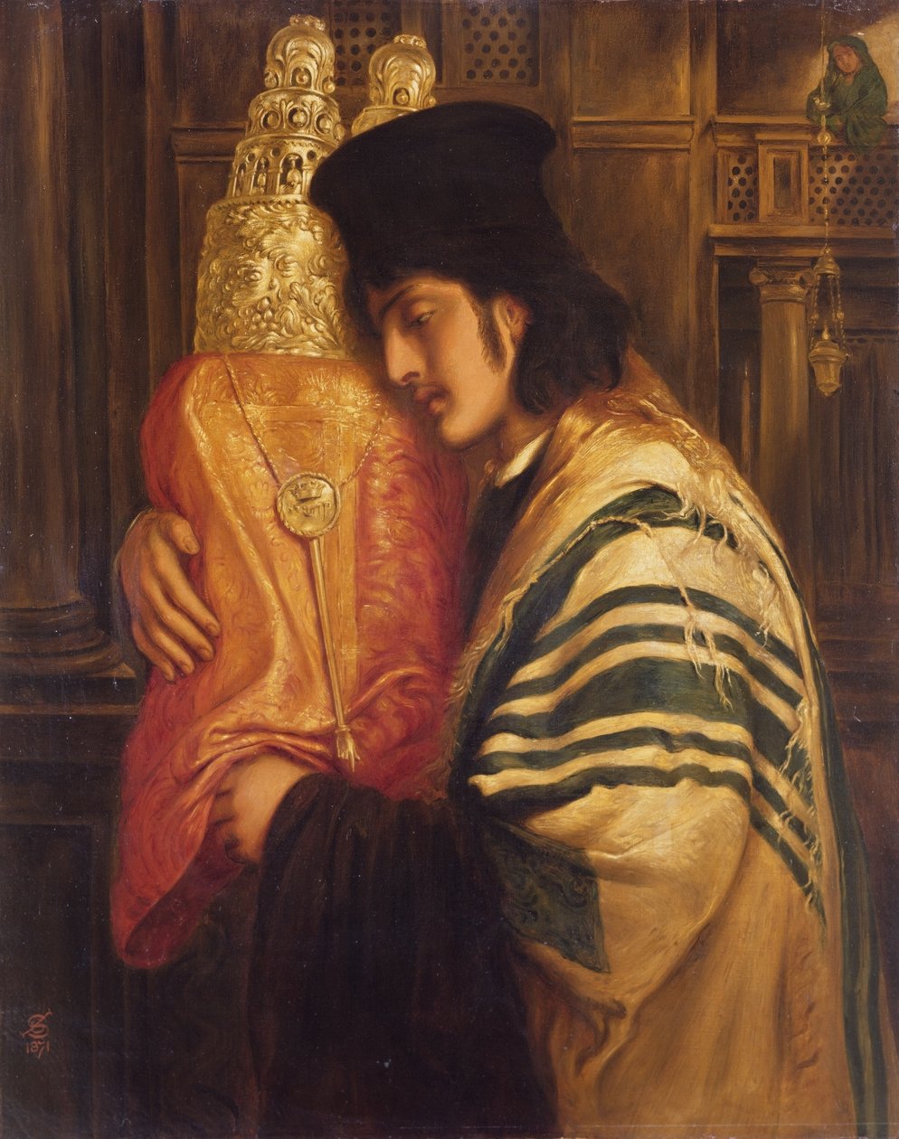 Young Rabbi holding the Torah by Simeon Solomon