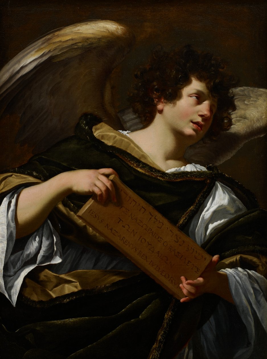 Angels with Attributes of the Passion, the Superscription from the Cross, c.1624 by Simon Vouet