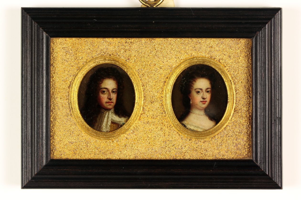 King William III and Queen Mary II by Simon (attr.to) Du Bois