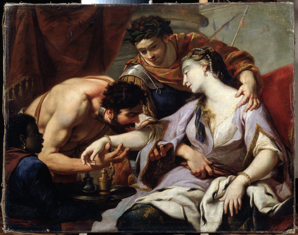 Queen and Slave. Painting by the school of Simon Vouet (1590-1649) by Simon (circle of) Vouet