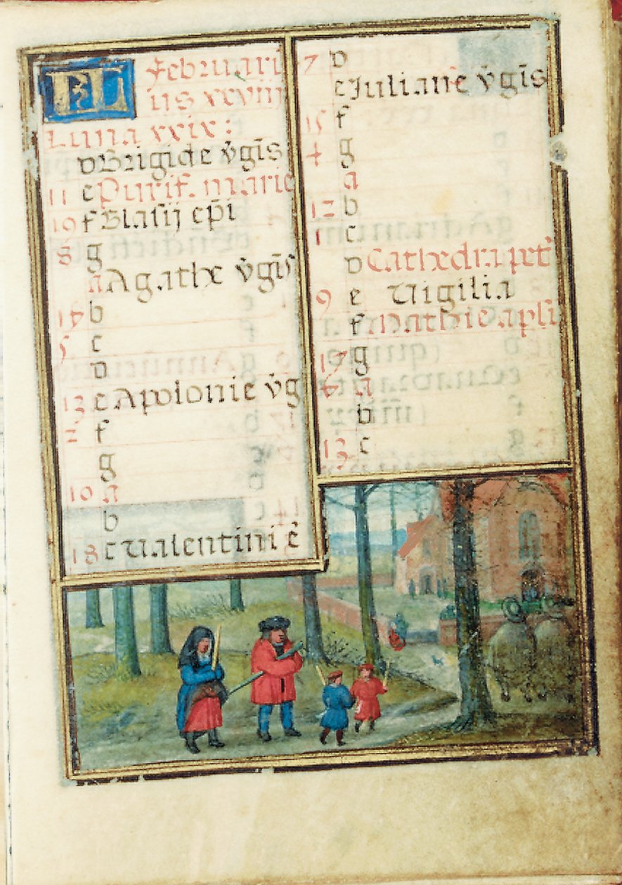 Folio from a miniature Book of Hours, use of Rome, Bruges, 1530-35 by Simon Bening