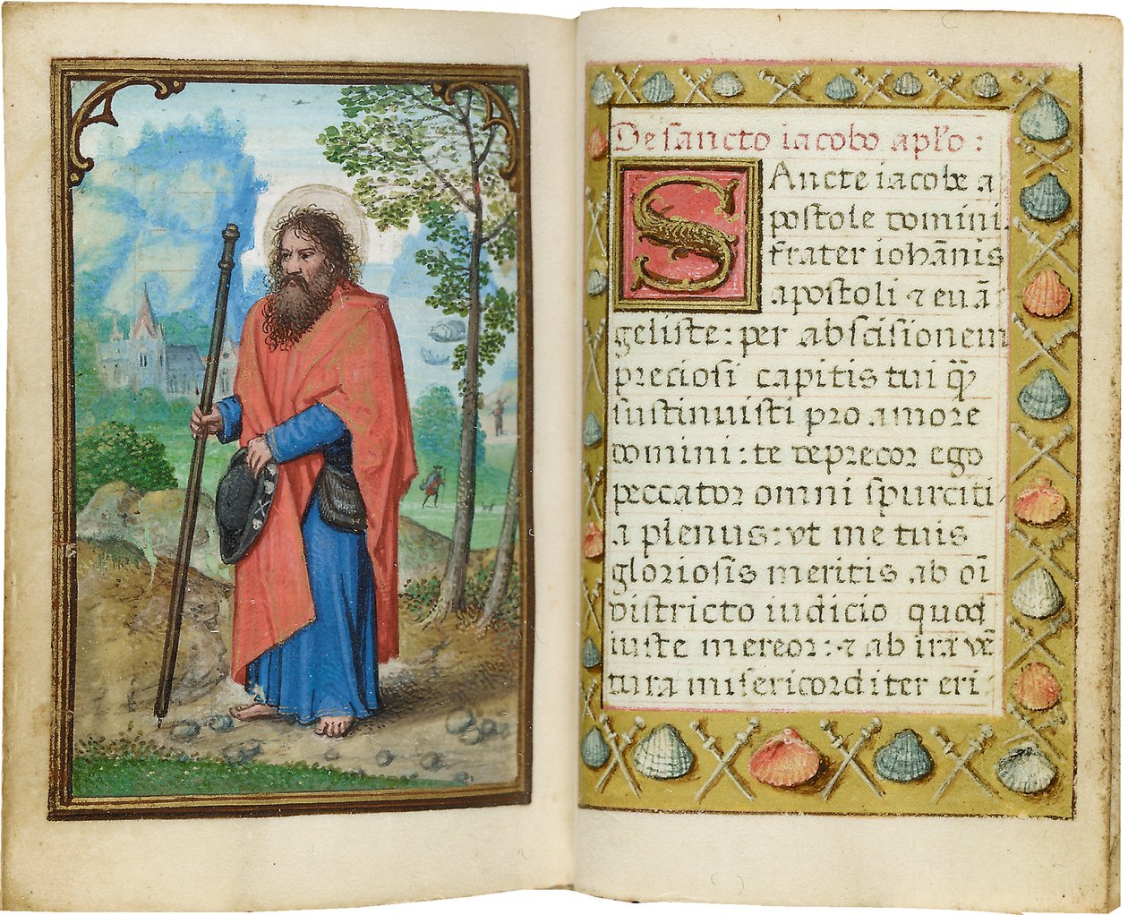 Folio from a miniature Book of Hours, use of Rome, Bruges, 1530-35 by Simon Bening