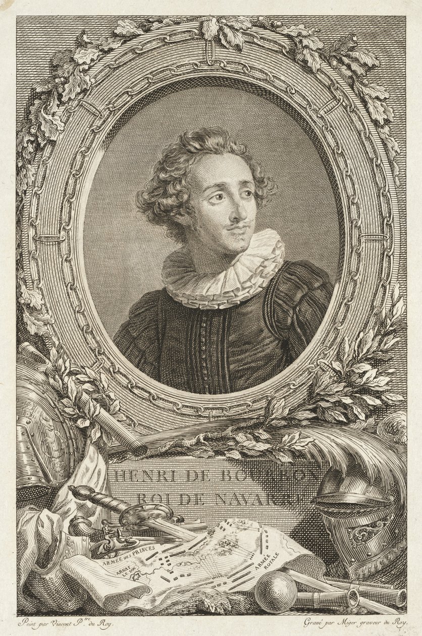 Henri de Bourbon, King of Navarre by Simon Charles Miger after François André Vincent