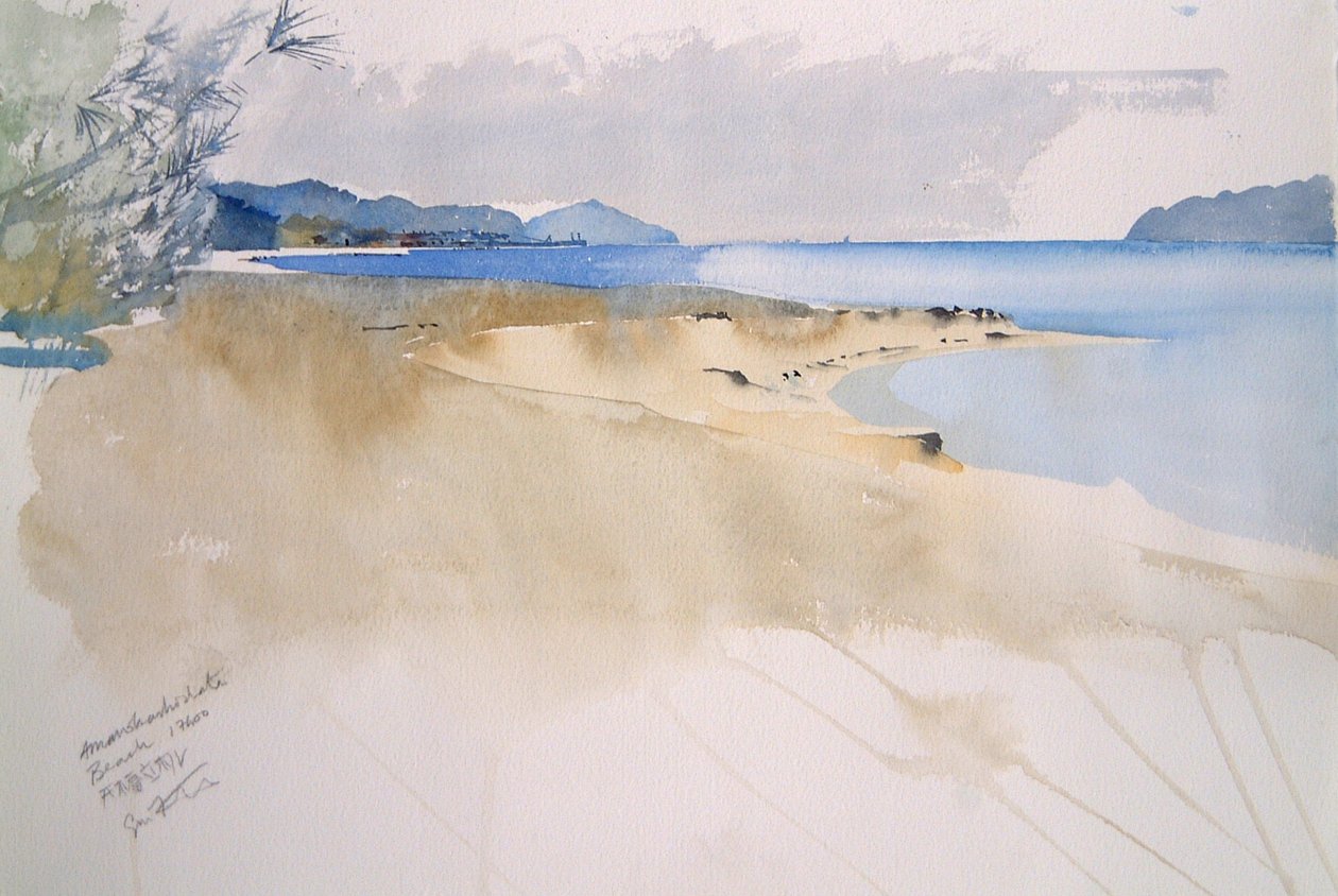 Beach Amanohashidate, 2000 by Simon Fletcher
