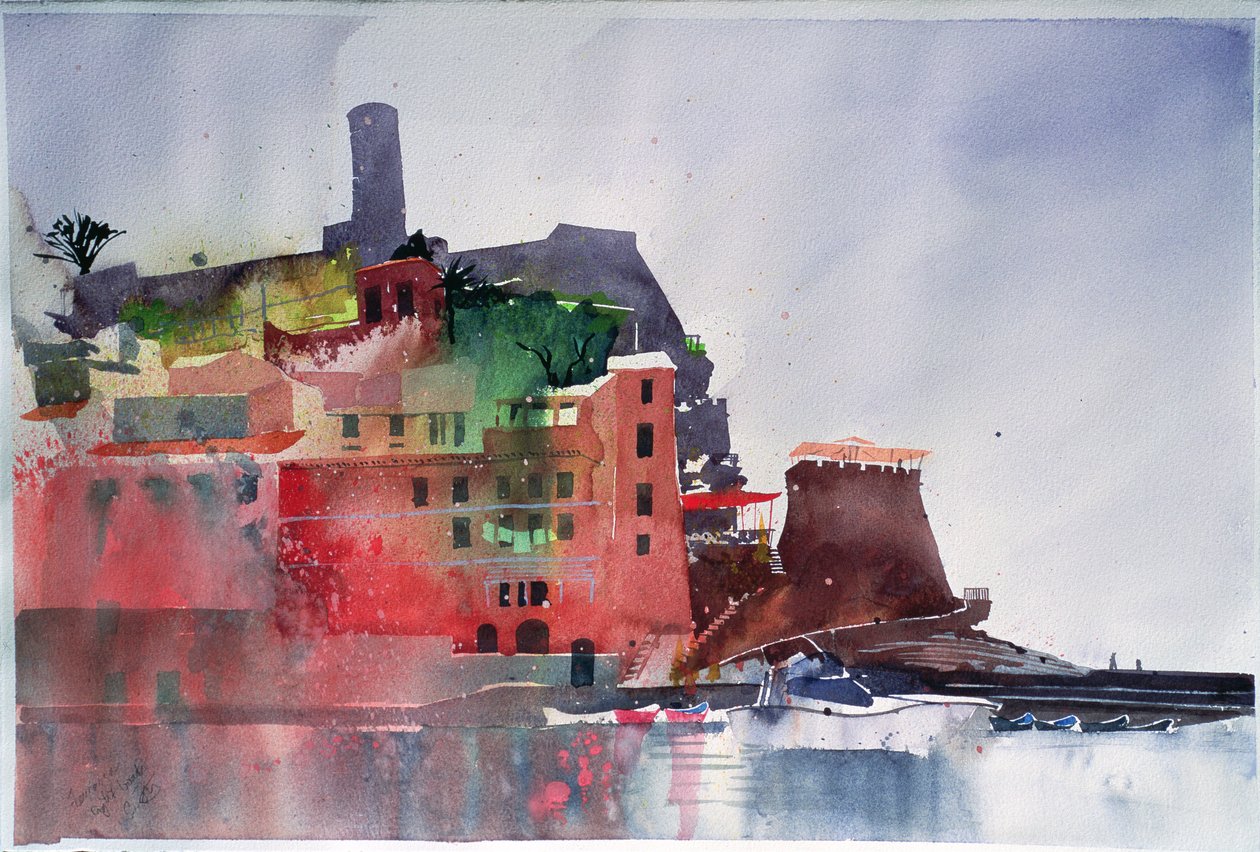 Fernazza, Eight Boats, 2002 by Simon Fletcher