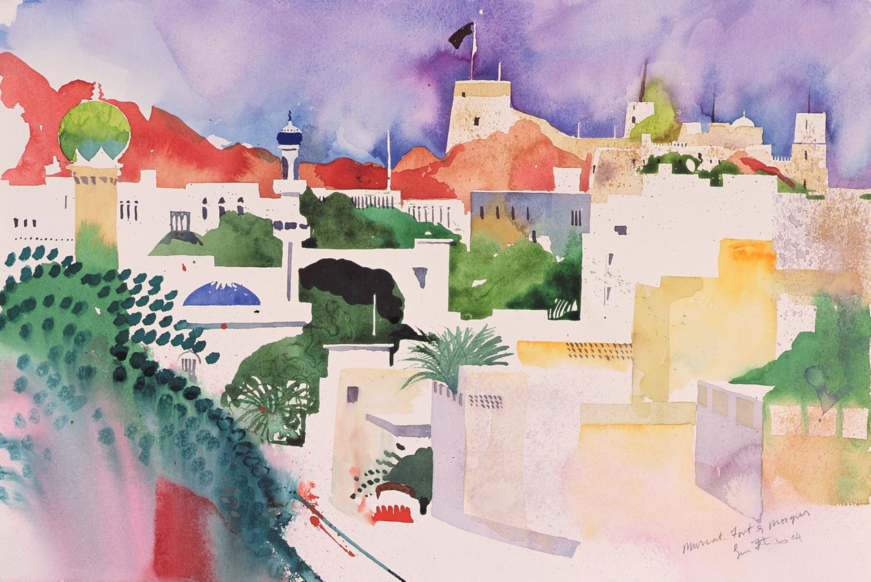 Muscat Fort and Mosques, 2004 by Simon Fletcher