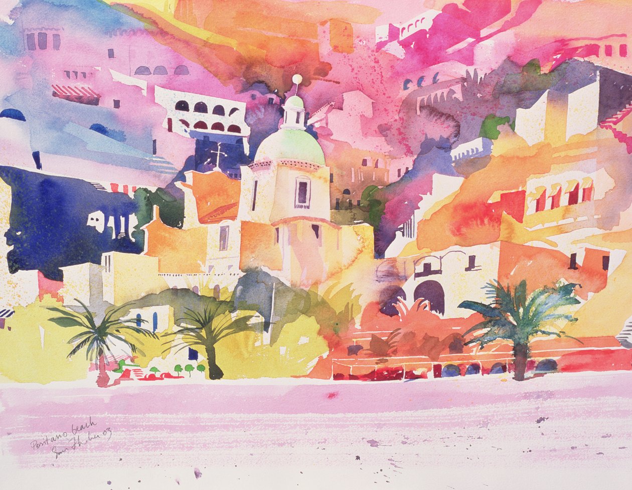 Positano Beach, 2003 by Simon Fletcher