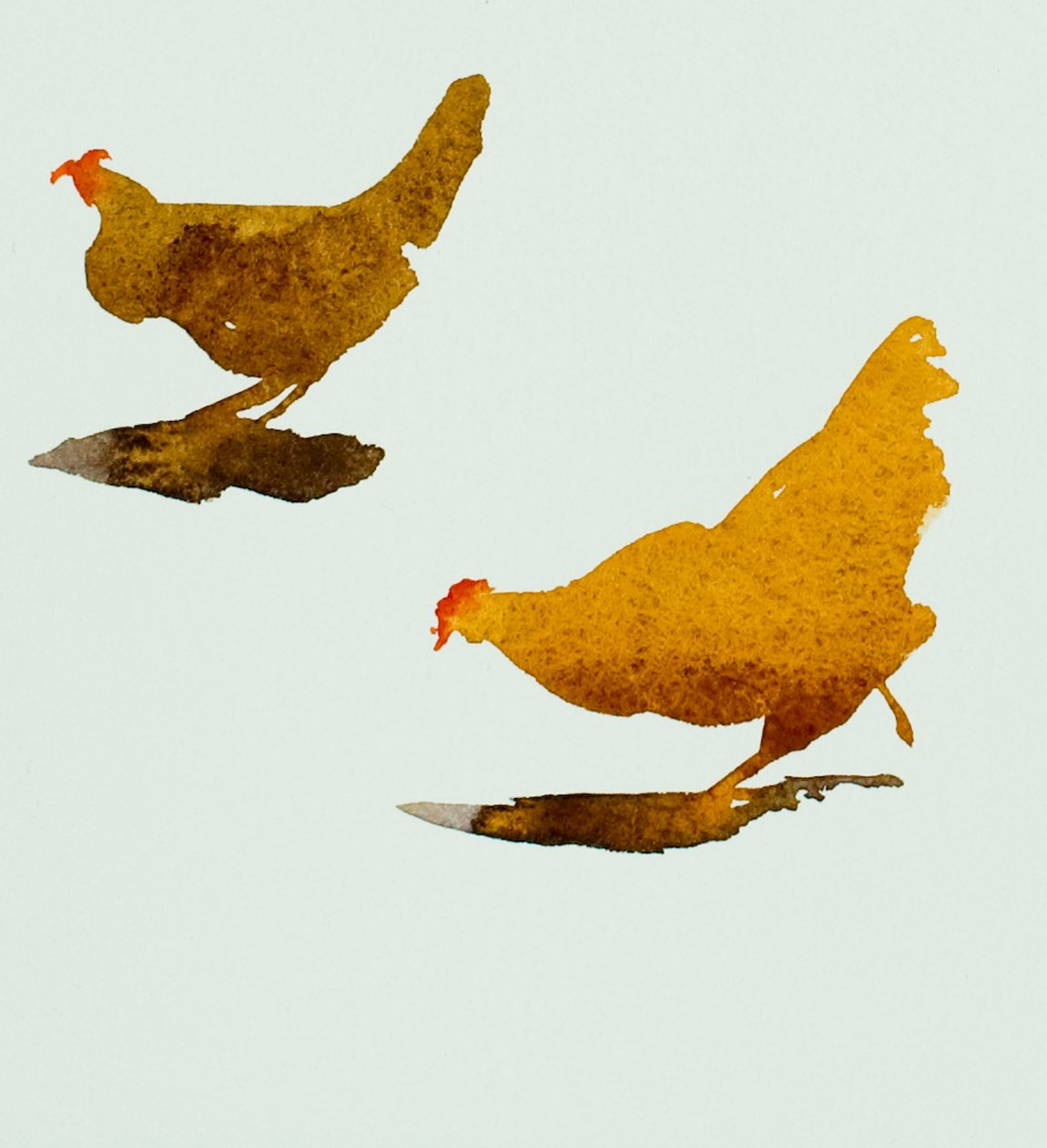 Two chickens, 2013 by Simon Fletcher