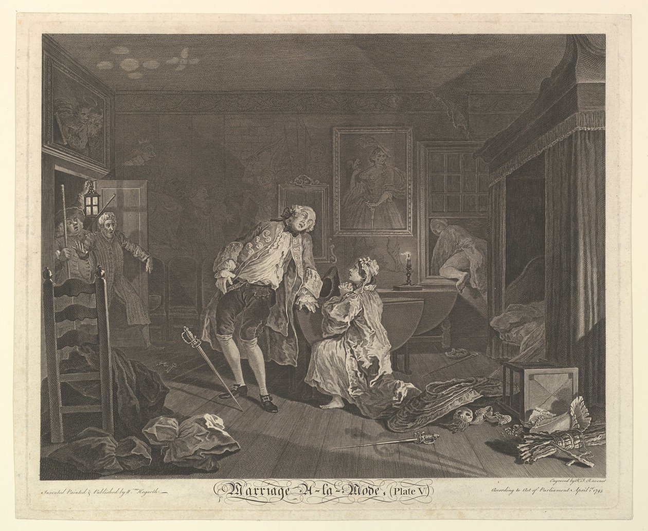 Marriage A-la-Mode, Plate V by Simon Francois Ravenet