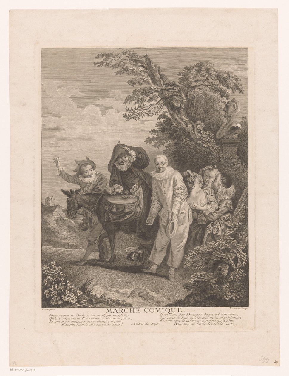 Procession of Theater Figures (Marche Comique) by Simon François Ravenet (le vieux)