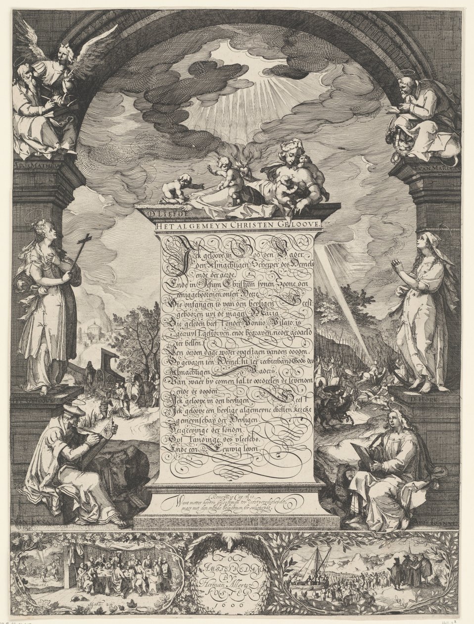 Allegory of the Creed with the Four Evangelists by Simon Frisius