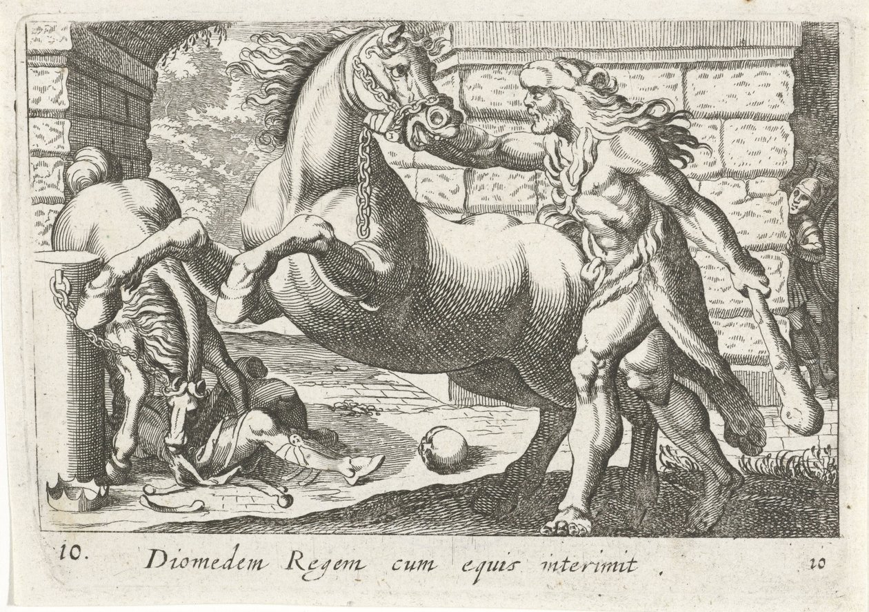 Hercules Tames the Horses of Diomedes by Simon Frisius
