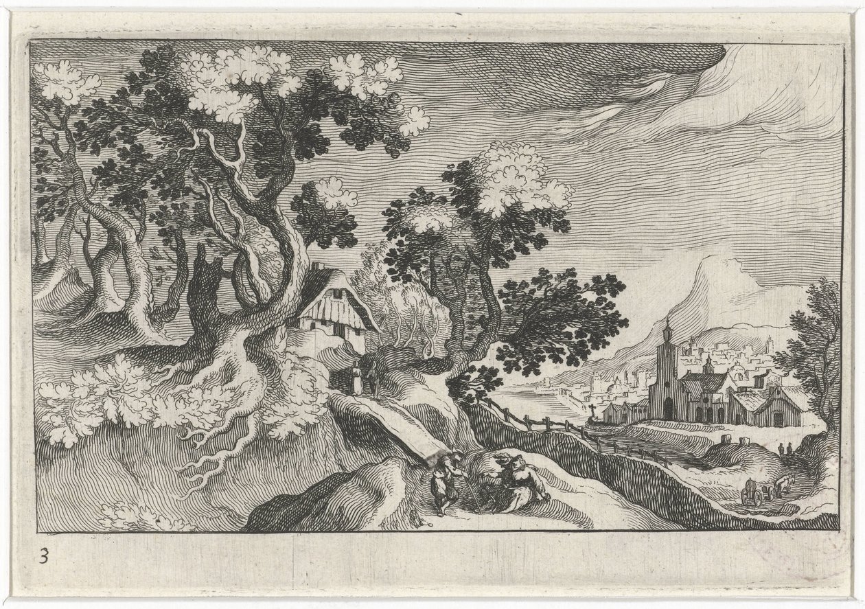 Landscape with Some Buildings by Simon Frisius
