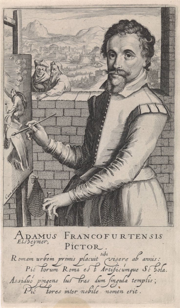 Portrait of Adam Elsheimer by Simon Frisius