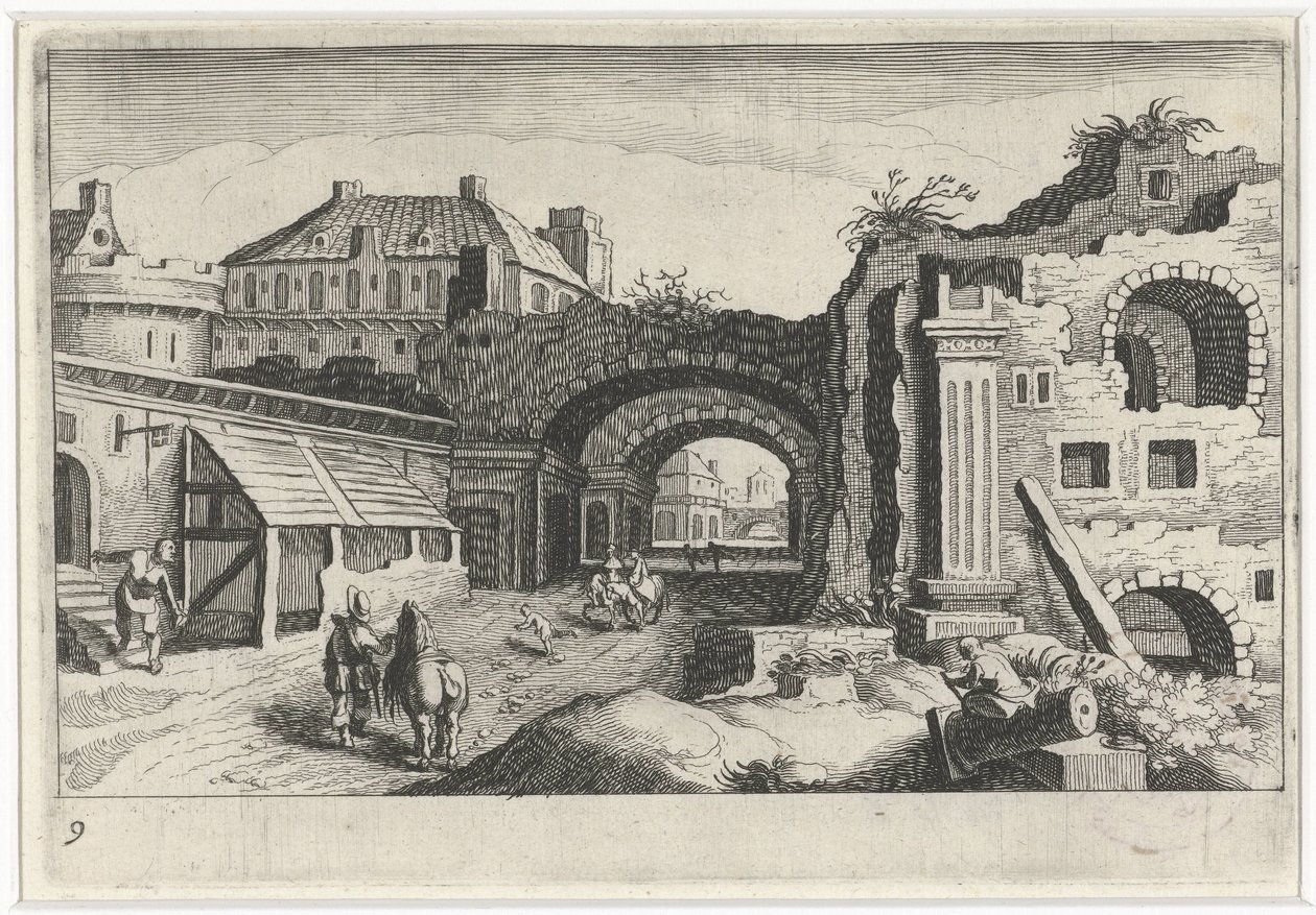Cityscape with a Ruin by Simon Frisius