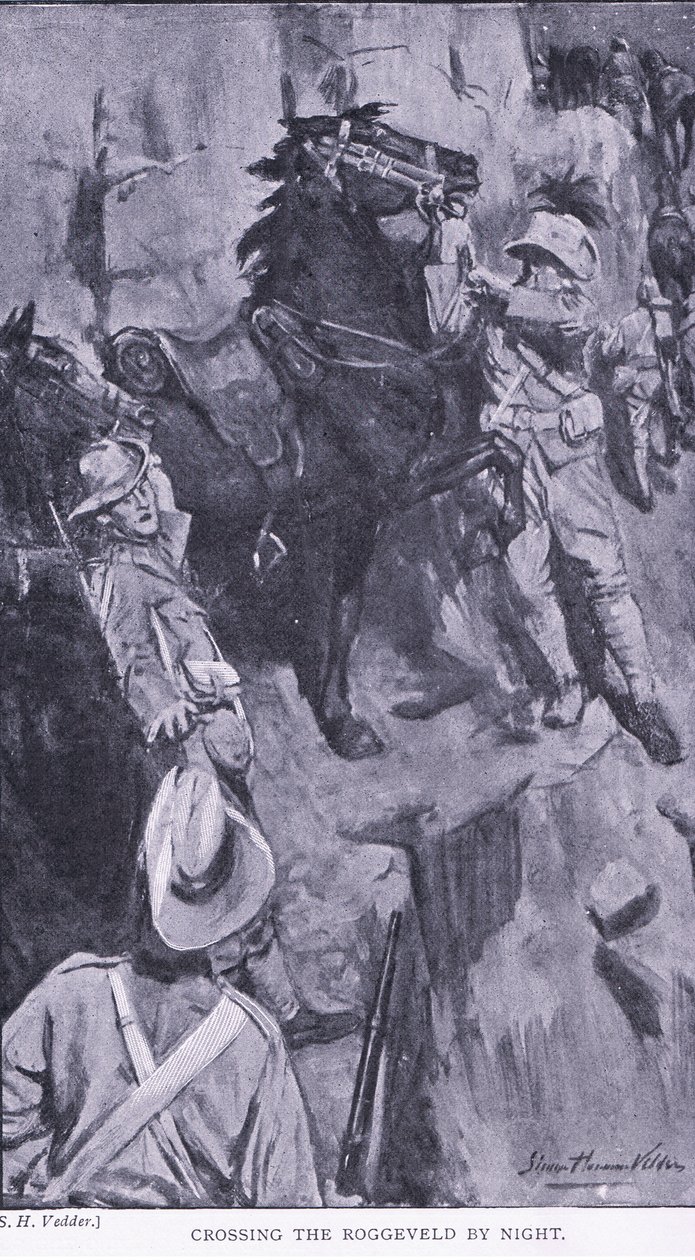 Crossing the Roggeveld by Night, from After Pretoria: The Guerilla War by Simon Harmon Vedder