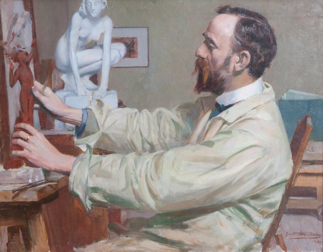 Sir William Goscombe John by Simon Harmon Vedder