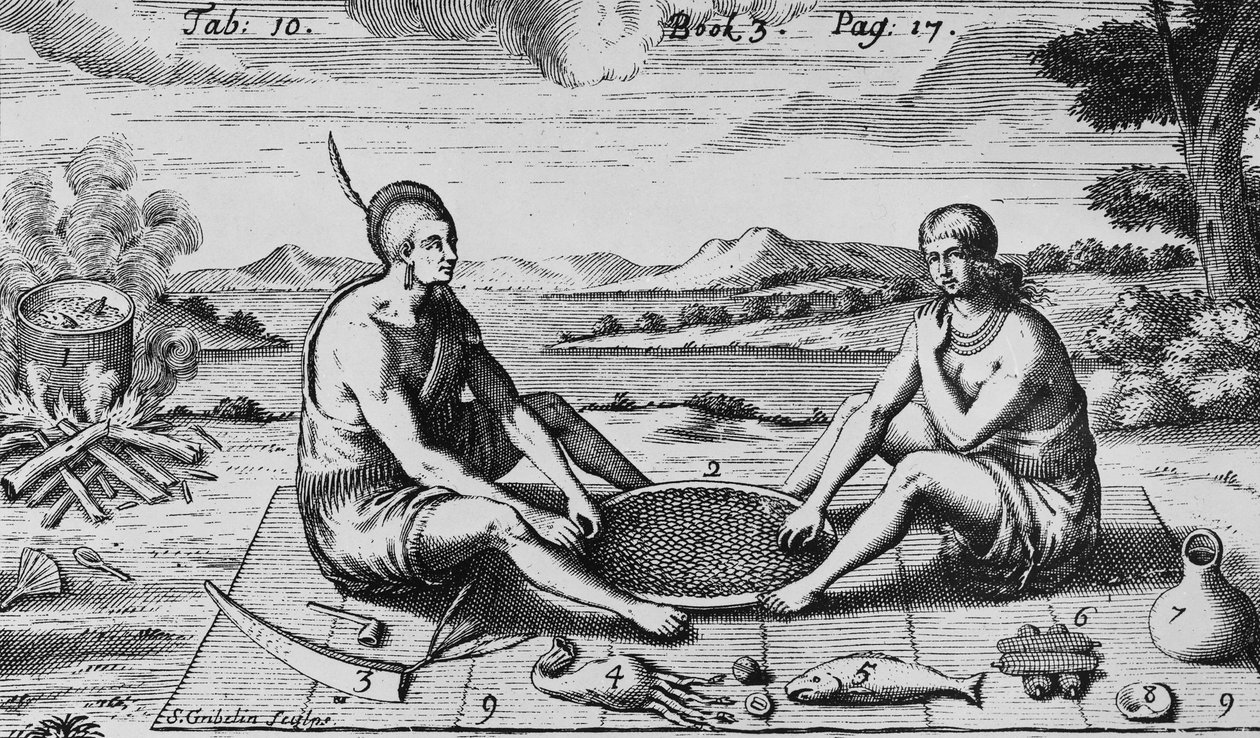 A Man And His Wife At Dinner, 1705 by Simon II Gribelin