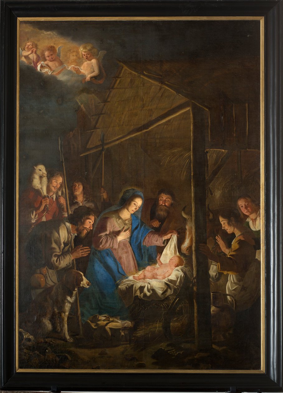 Parish church, Interior, Christmas scene by Simon II de Pape
