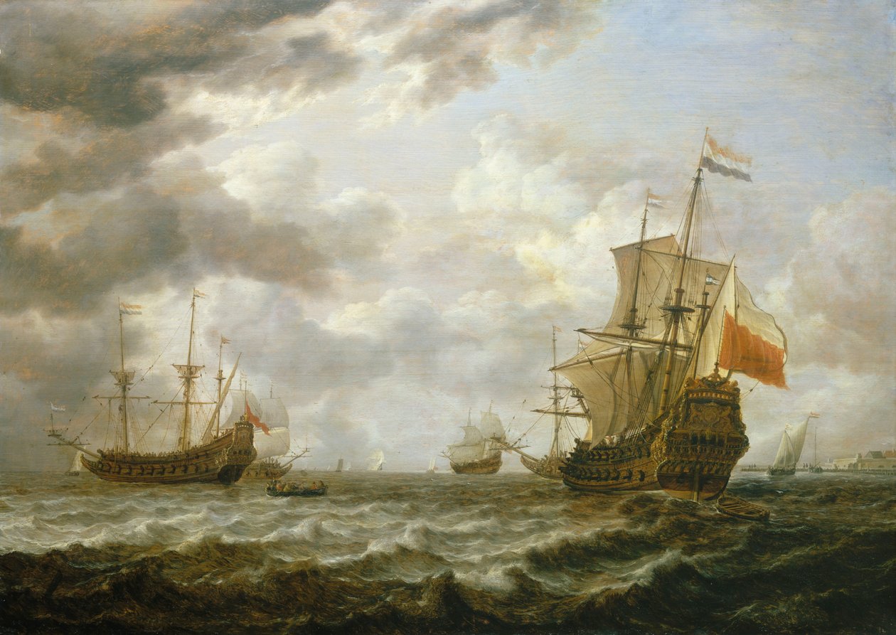 The Brederode off Hellevoetsluis, mid 17th century by Simon Jacobsz. Vlieger