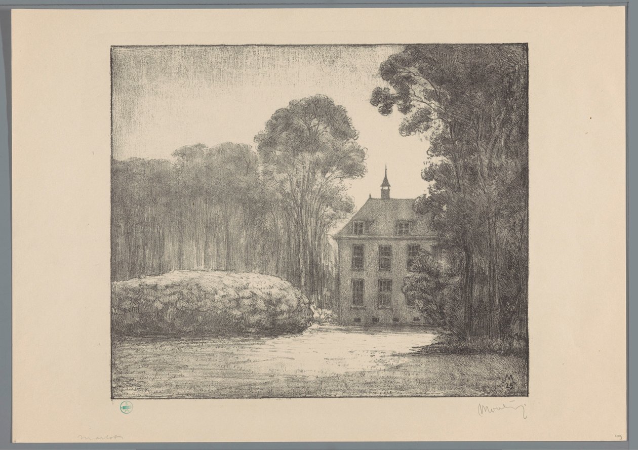 View of Farmhouse on De Raephorst Estate by Simon Moulijn (signed by artist)