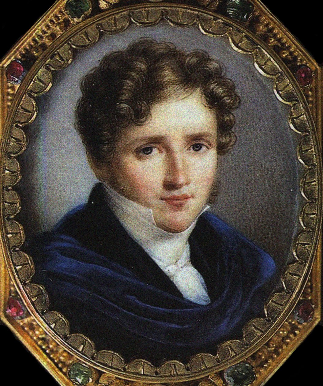 Portrait of the author Alfred de Vigny 1797-1863, 1825 by Simon Nicolas Mansion